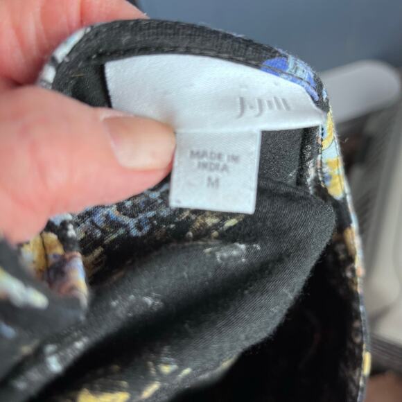 J. Jill Floral Tunic Medium Lagenlook Two Layer Preppy Mature Comfy Work Casual - Picture 5 of 7